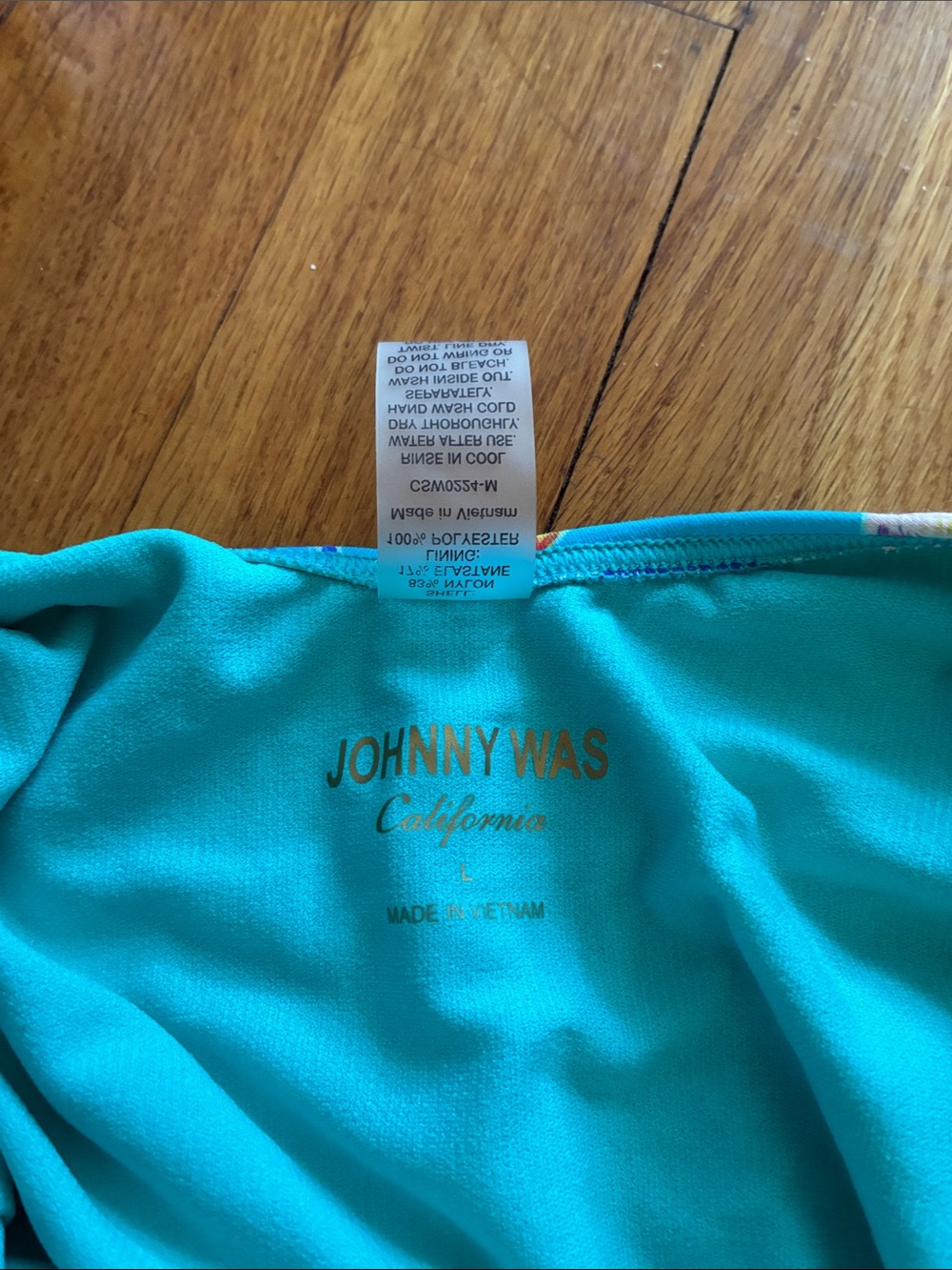 JOHNNY WAS Multi Floral Halter One-Piece Swimsuit - Picture 9 of 9
